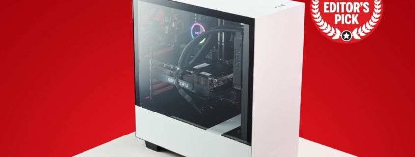 NZXT Streaming Plus BLD Kit three quarter shot on red.