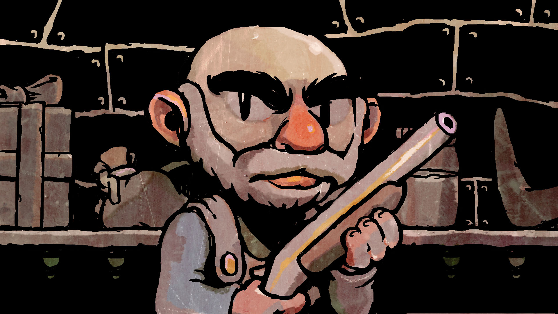 Spelunky's shopkeeper