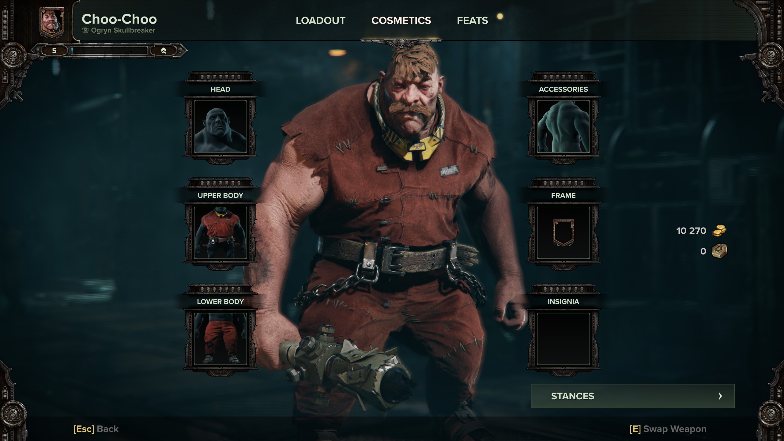 Darktide cosmetics screen