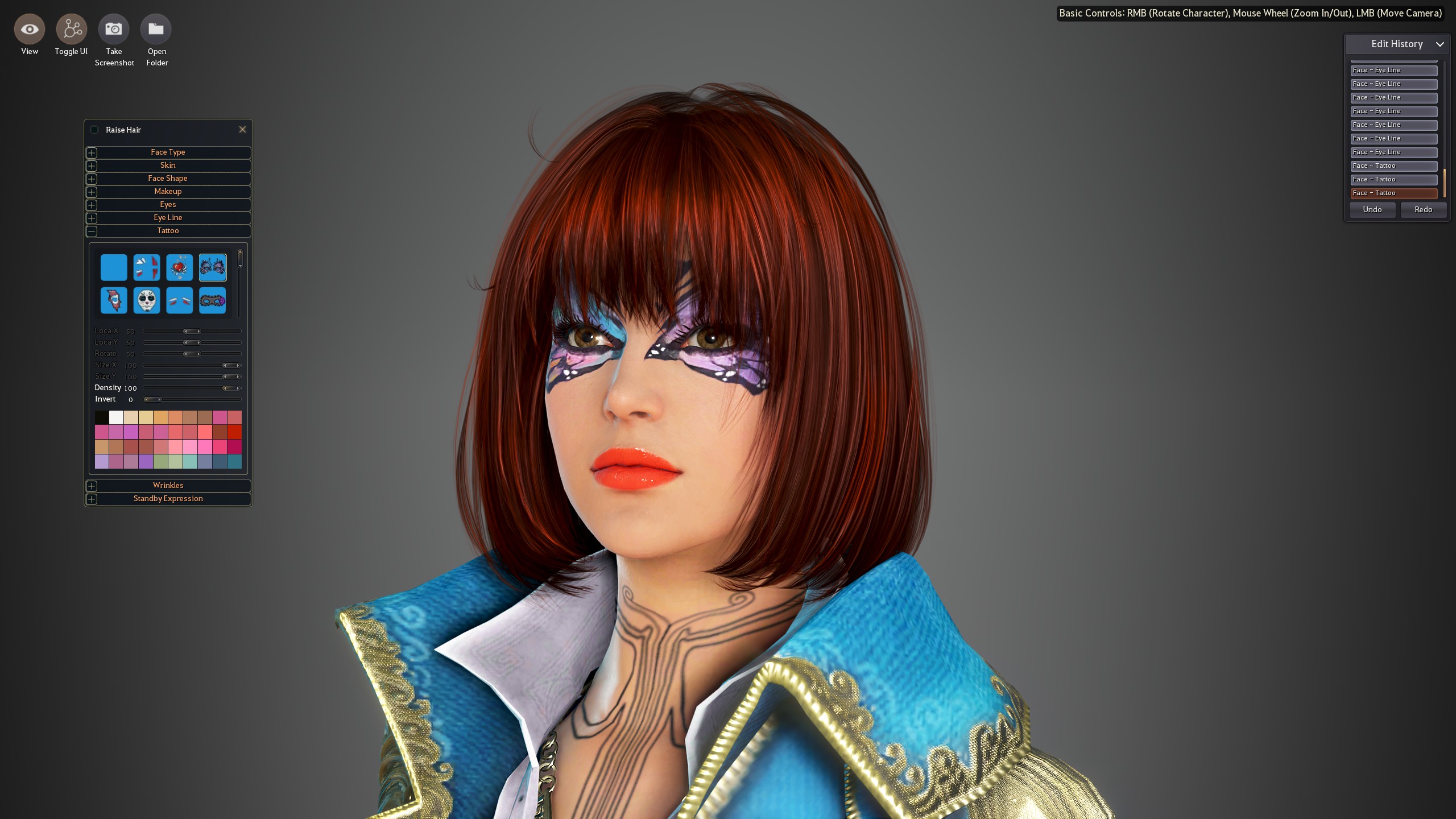 Black Desert's character creator