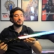 505 Games employee holding Ghostrunner Katana