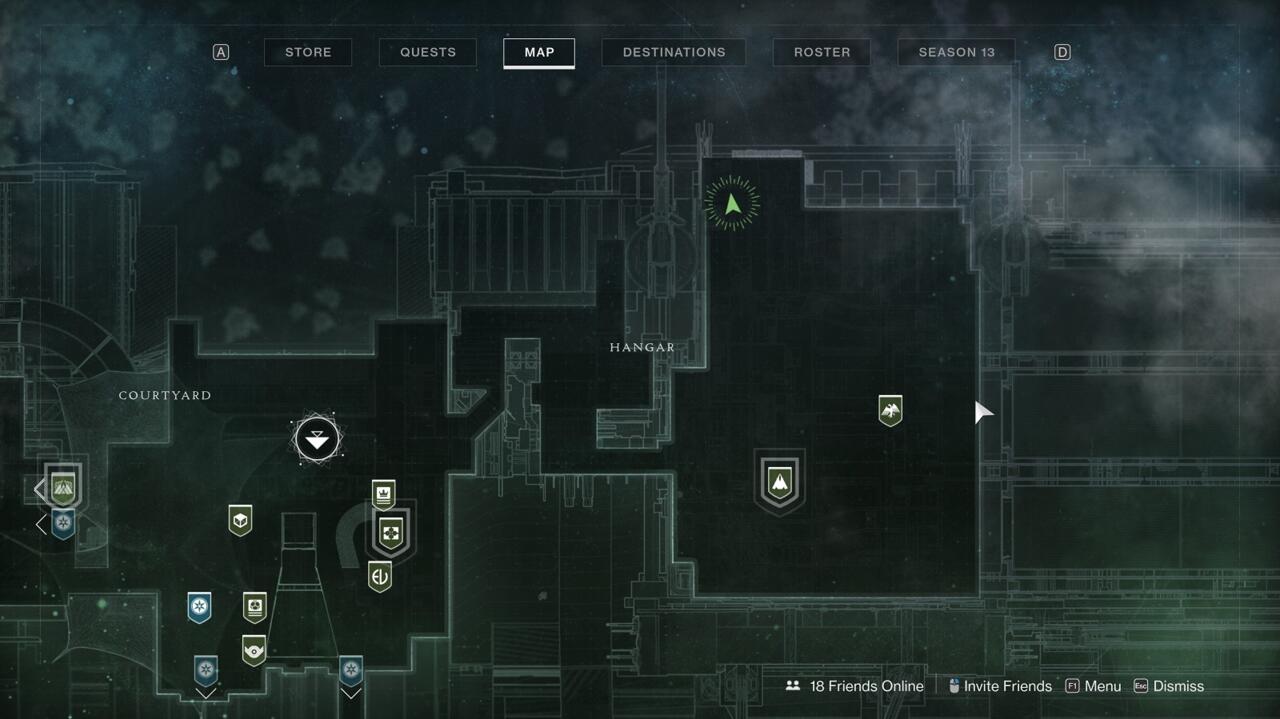 Xur's location in the Tower.