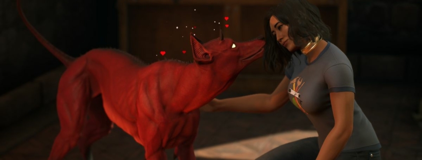 midnight suns pet the dog