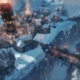 Frostpunk city in the snow