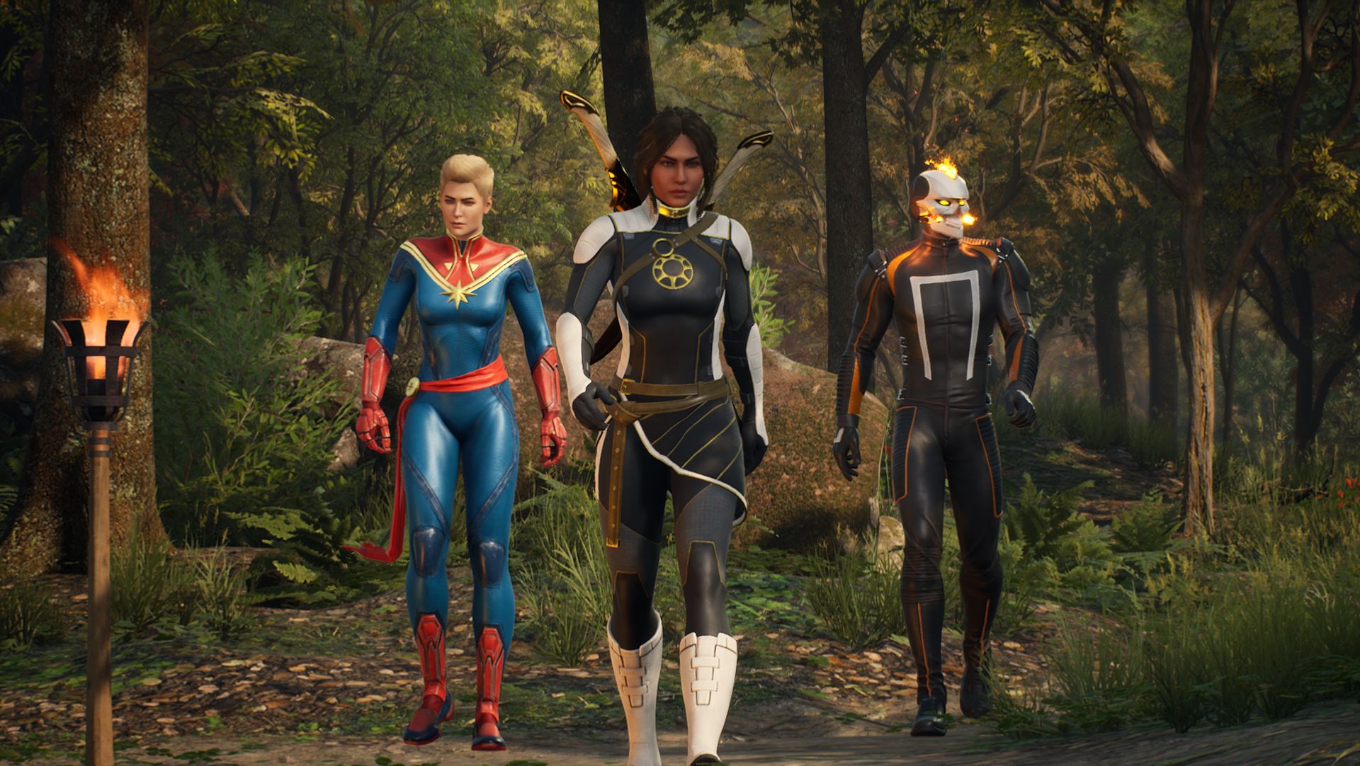 Midnight Suns Hunter, Captain Marvel and Ghost Rider