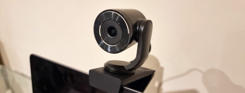 Toucan Pro Streaming Webcam from various angles on a desk.