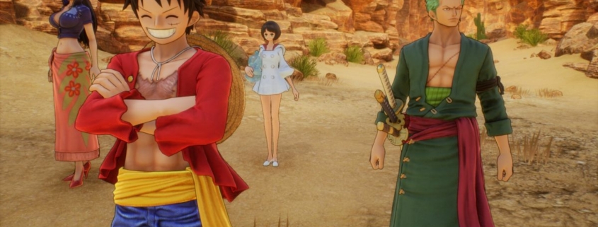 One Piece Odyssey Grand Line Quiz - Luffy and Zoro in the desert