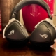 The Asus ROG Delta S wireless gaming headset front on.