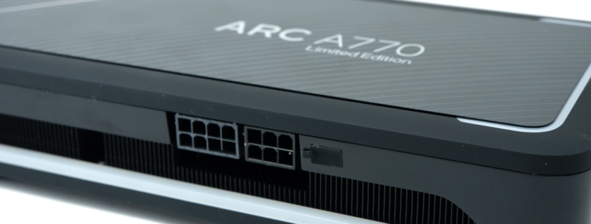 An Intel Arc A770 Limited Edition graphics card from various angles