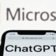 A phone with chatGPT on it.