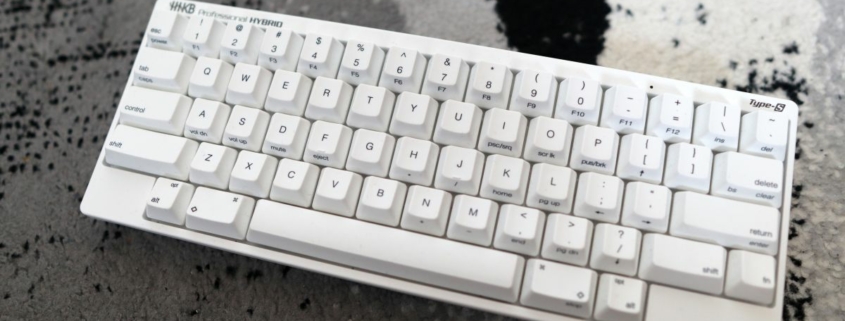 HHKB Professional Hybrid Type S keyboard on a desk