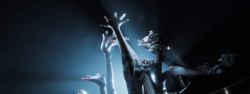 Sons of the Forest grasping hands image