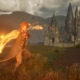 hogwarts legacy wizard casts fire spell