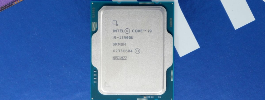 Intel Core i9 13900K Raptor Lake chip on a promotional box