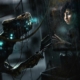 Official artwork showing a human and android separated by a glass screen in Soma.