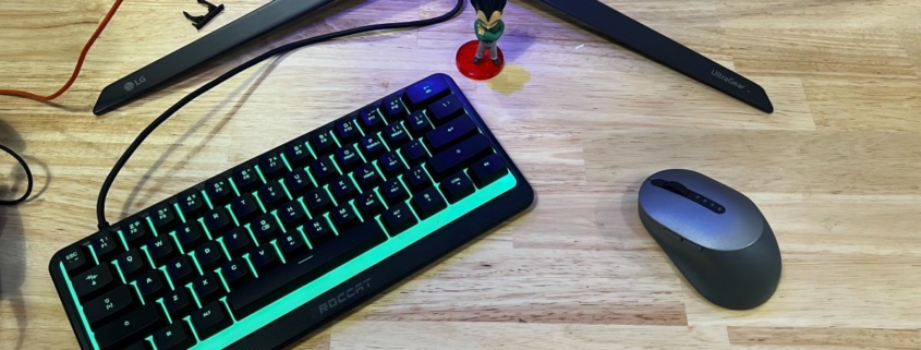 Roccat Magma Mini keyboard on desk.