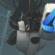 The Bing logo edited over a screenshot of GLaDOS from Portal.