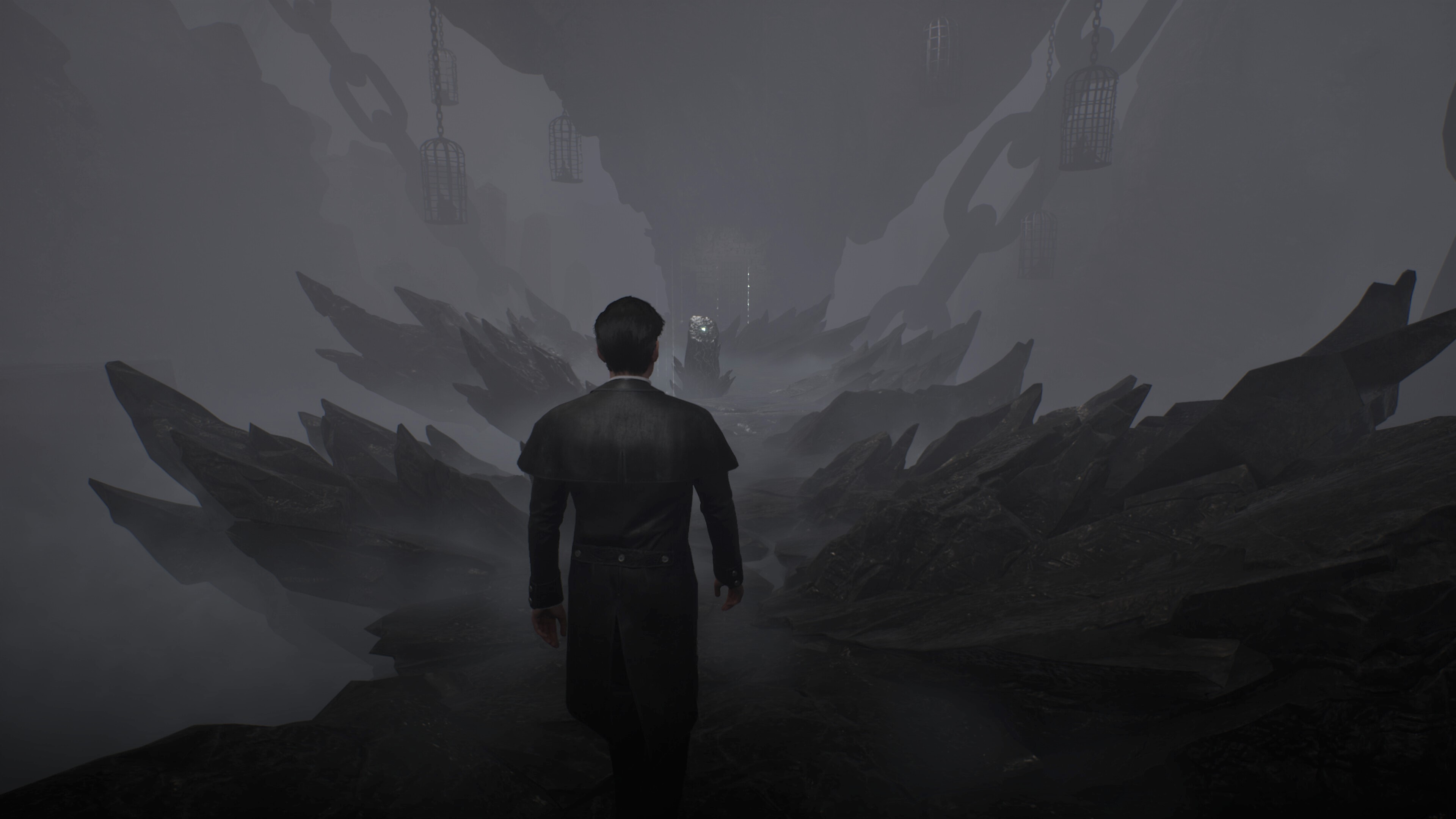 Sherlock in a nightmarish landscape in Sherlock Homes: The Awakened.