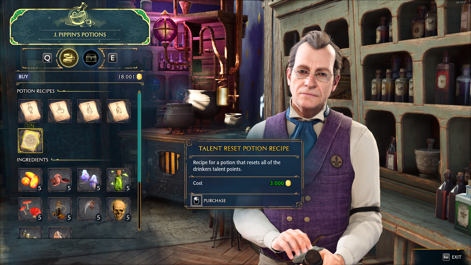 talent reset potion hogwarts legacy