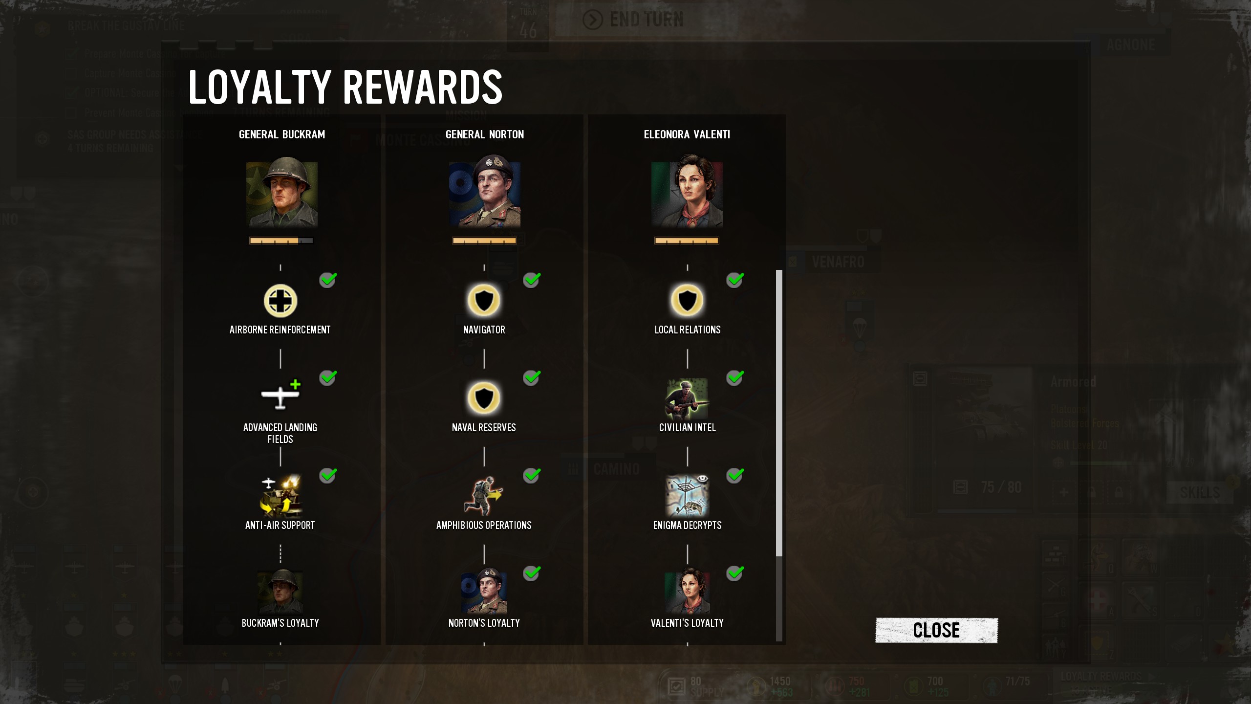 Company of Heroes 3 loyalty screen