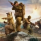 Key art containing a trio of soldiers