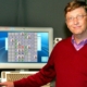 Bill Gates in front of a PC.