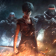 A young woman flanked by imposing armoured soldiers from Beyond Good and Evil 2.