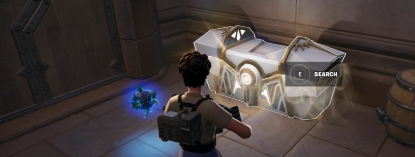 Fortnite - a player looks at an oathbound chest that