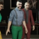 four GTA characters standing together