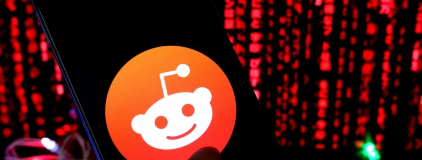 Reddit logo on mobile phone