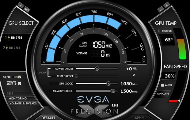 monitoring screen in msi afterburner