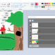 A modified version of Microsoft Paint with a layers feature