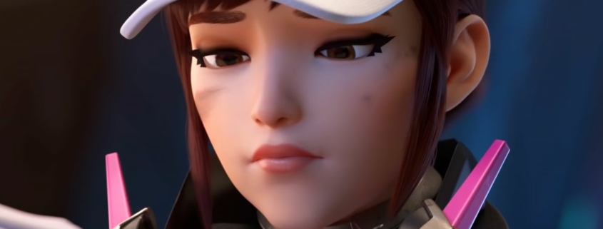 Close-up of Overwatch character D.Va