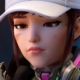 Close-up of Overwatch character D.Va