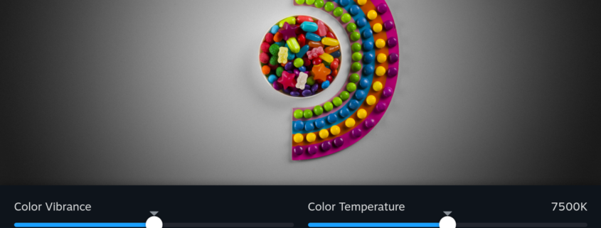 Preview image of SteamOS 3.5 with color vibrance and temperature sliders on display.