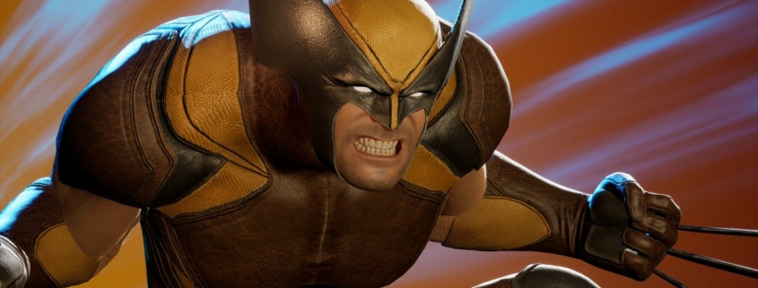 Wolverine grimaces and brandishes his claws