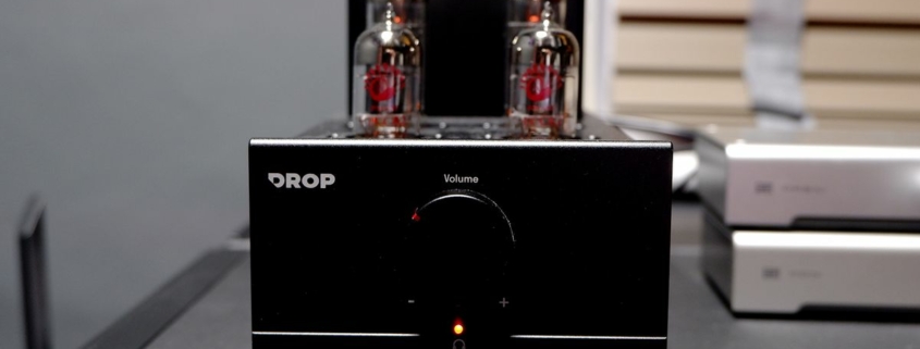 Drop + Xduoo TA-84 OTL Tube Amp/DAC set-up on a desk.