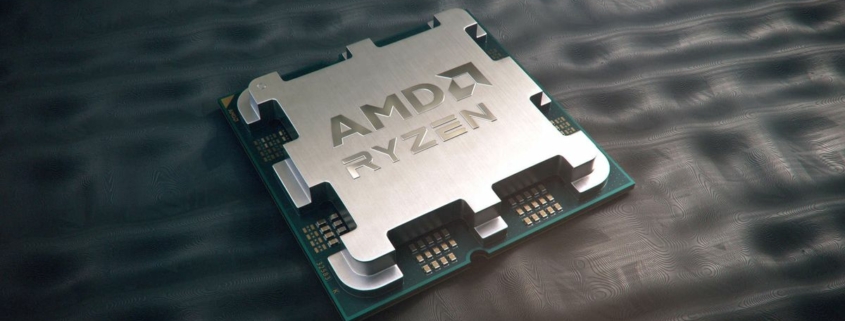 Generic product image of an AMD Ryzen CPU, against a stylised background