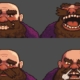 The same man shows four different emotions