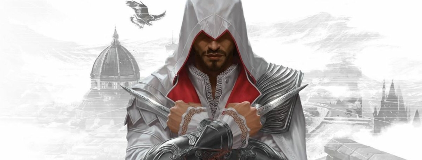 An assassin in a white hood