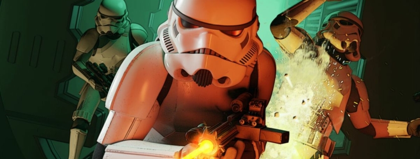 Key art stormtroopers getting blasted