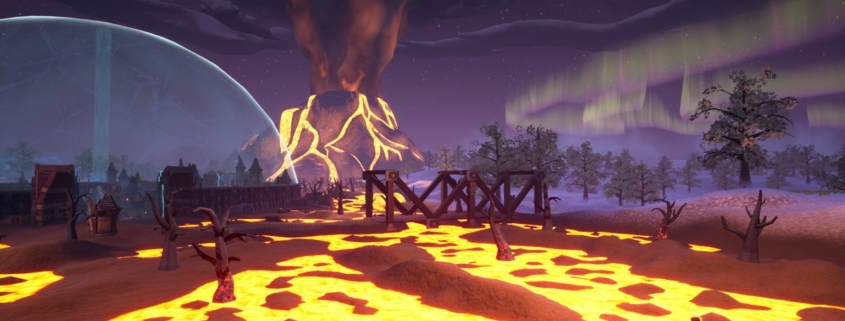 Mining and base-building sandbox Hydroneer has a sprawling new expansion of volcanos and glaciers