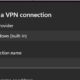 A screengrab of the Windows 11 VPN interface