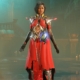 A sorceress from Diablo 4 in red robes