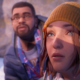 Max, protagonist of Life is Strange and Life is Strange: Double Exposure, stares with trepidation at something off-screen with her friend.