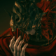 Messmer from Elden Ring: Shadow of the Erdtree looks at his hand, pained, garbed in a flowing red robe.