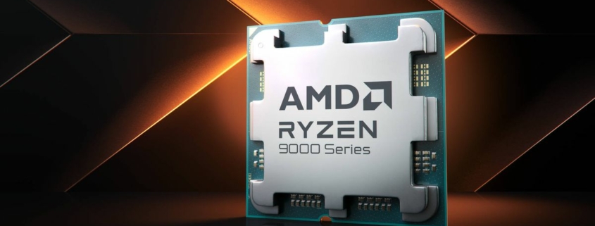 Promotional image of an AMD Ryzen 9000 series processor