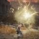 Elden Ring Rolling Sparks location - a character using rolling sparks to create a lightning explosion