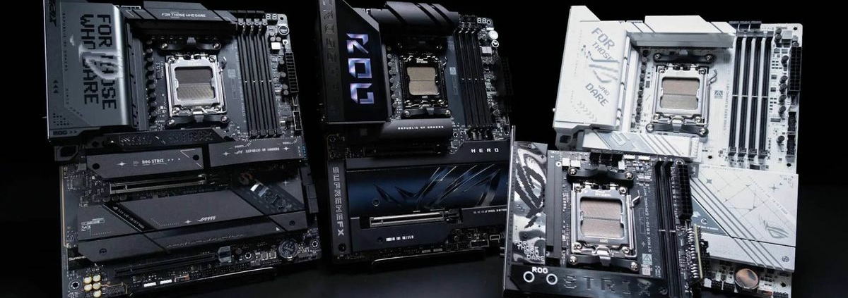 Four Asus X870 and X870E motherboards