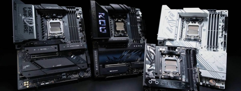 Four Asus X870 and X870E motherboards